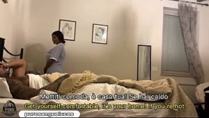 Me cojo a escondidas a la señora de la limpieza venezolana tetona